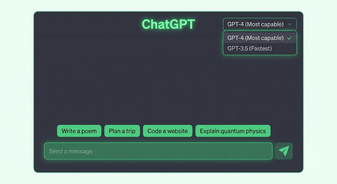 Antara muka utama ChatGPT