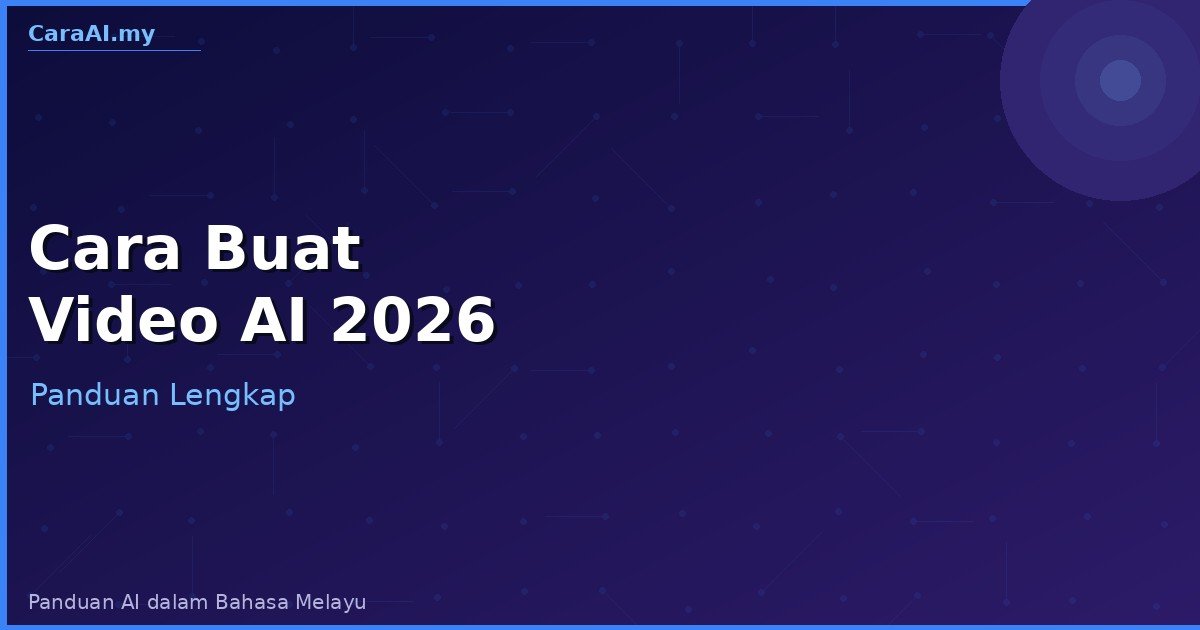 Cara Buat Video Guna AI — CapCut, Runway & Kling 2026