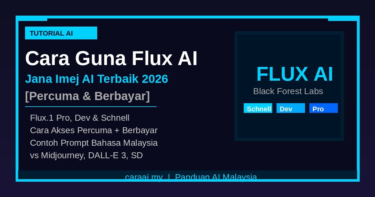 Cara Guna Flux AI - Jana Imej AI Terbaik 2026 Malaysia