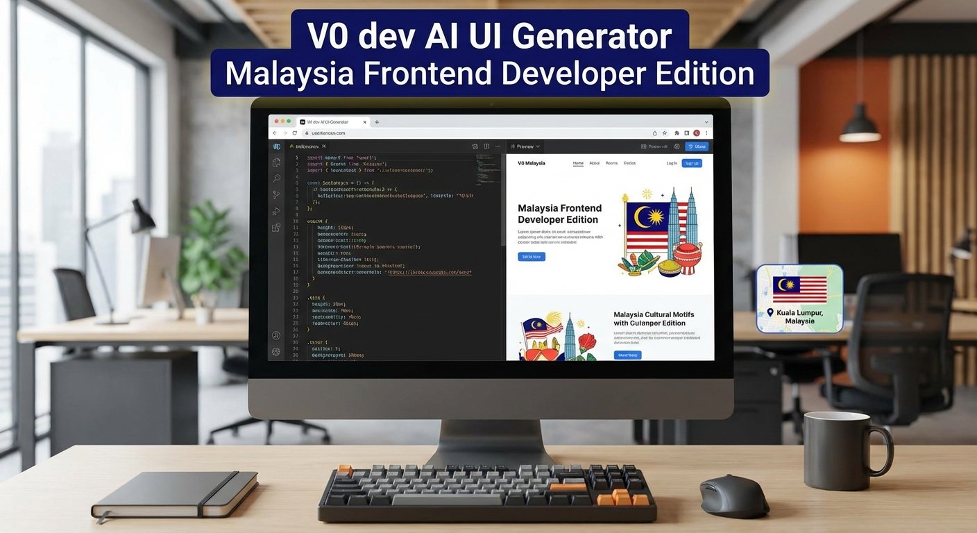 Cara Guna v0.dev — AI Jana UI React Automatik untuk Pemula Malaysia