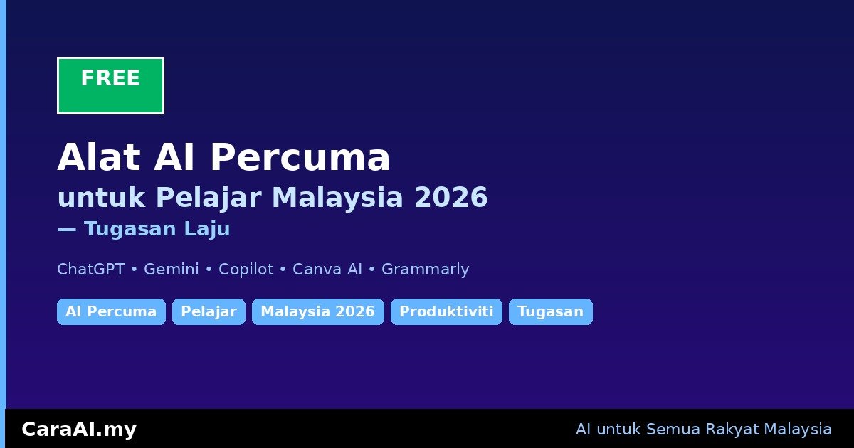 Alat AI Percuma untuk Pelajar Malaysia 2026 — Tugasan Laju
