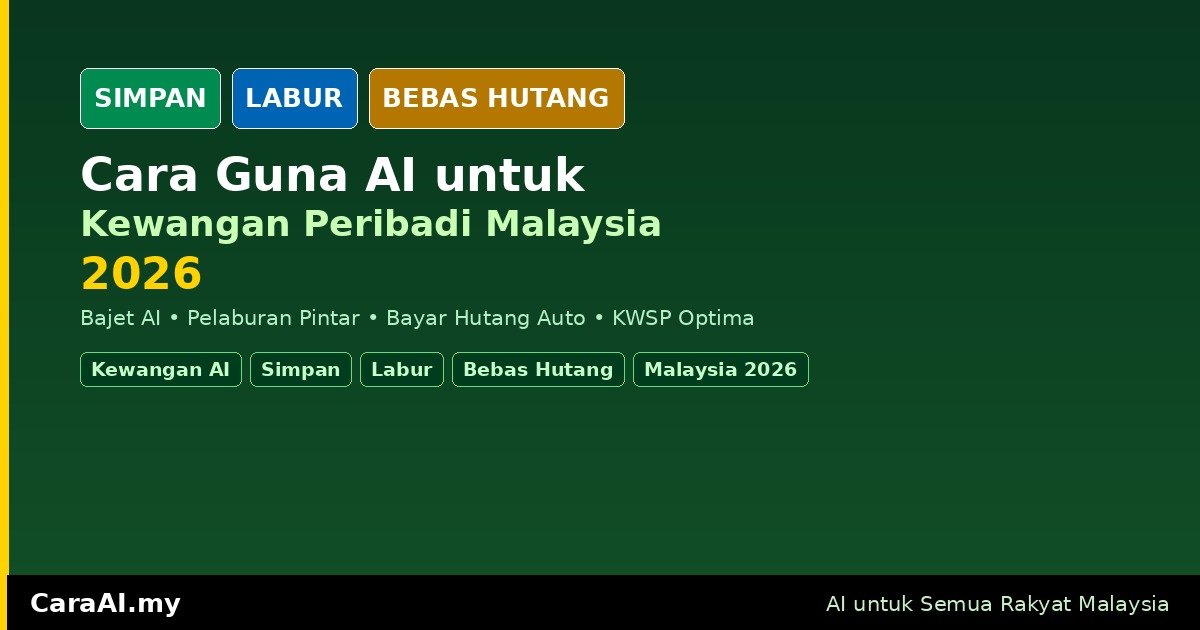 Cara Guna AI untuk Kewangan Peribadi Malaysia 2026 — Simpan, Labur, Bebas Hutang