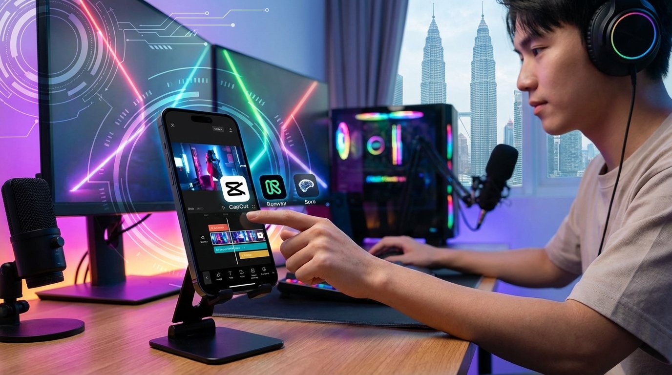 Alat AI Video Terbaik untuk Content Creator Malaysia 2026 — CapCut, Runway, Sora & Lagi