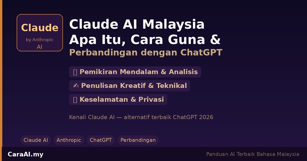 Claude AI Malaysia — Apa Itu, Cara Guna & Perbandingan dengan ChatGPT 2026