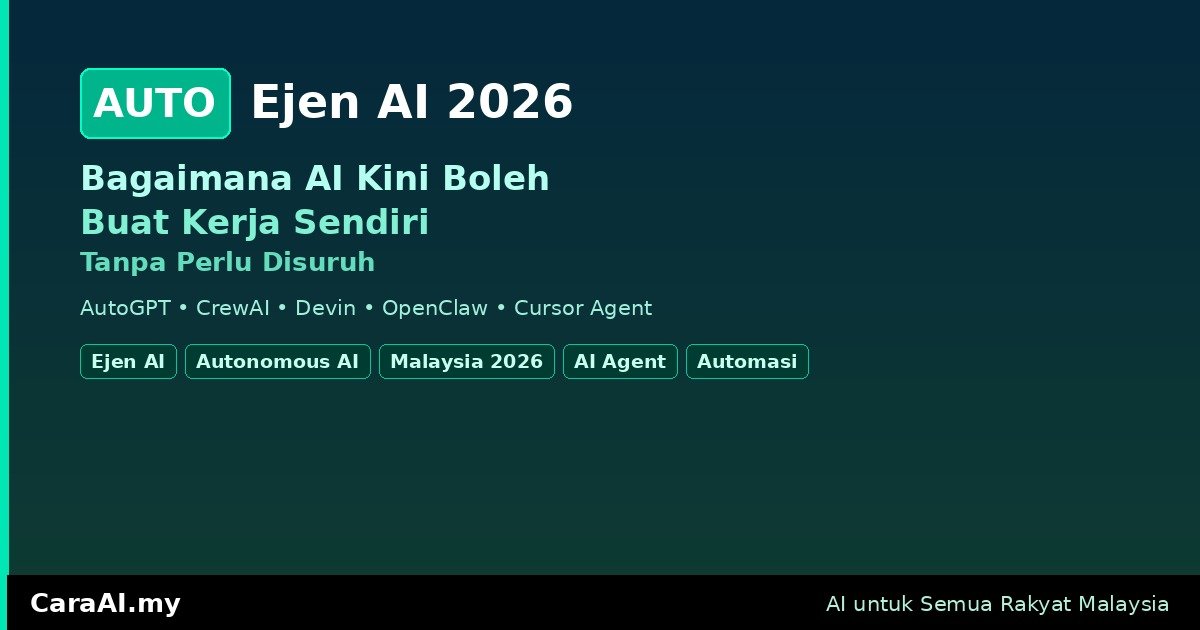Ejen AI 2026 — Bagaimana AI Kini Boleh Buat Kerja Sendiri Tanpa Perlu Disuruh
